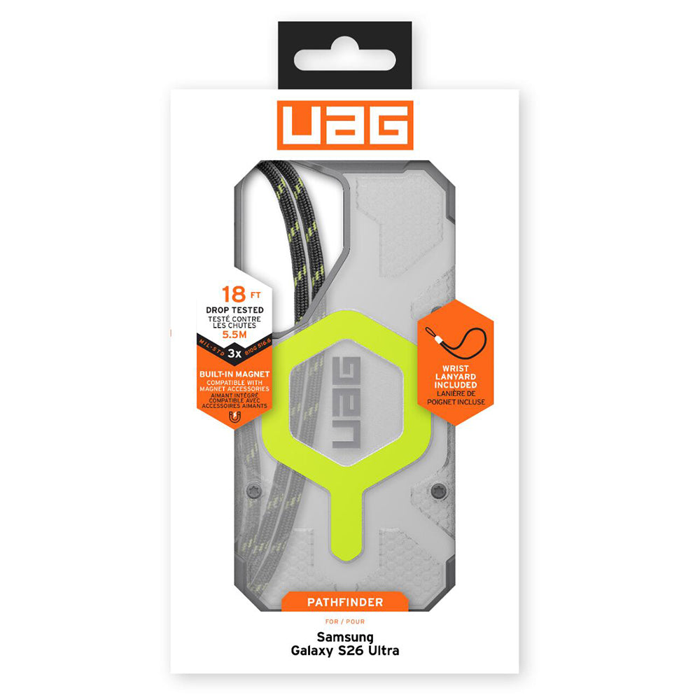 MagSafe-deksel for Samsung Galaxy S26 Ultra S948, Urban Armor Gear, Pathfinder Clear, Grønn