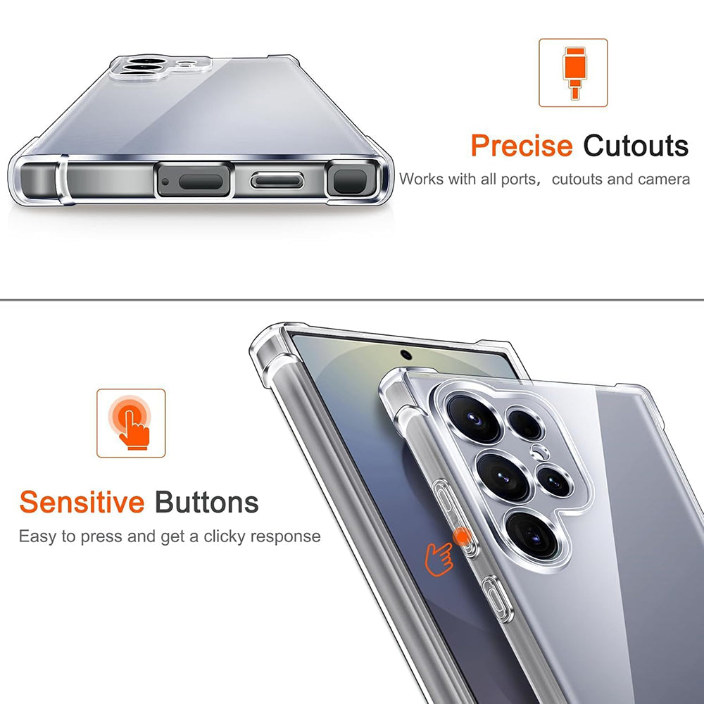 MagSafe-deksel for Samsung Galaxy S26 Ultra S948, Techsuit, Støtsikker, Gjennomsiktig