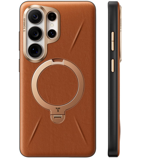 MagSafe-deksel for Samsung Galaxy S26 Ultra, Torras, QPRO Leather, Brun