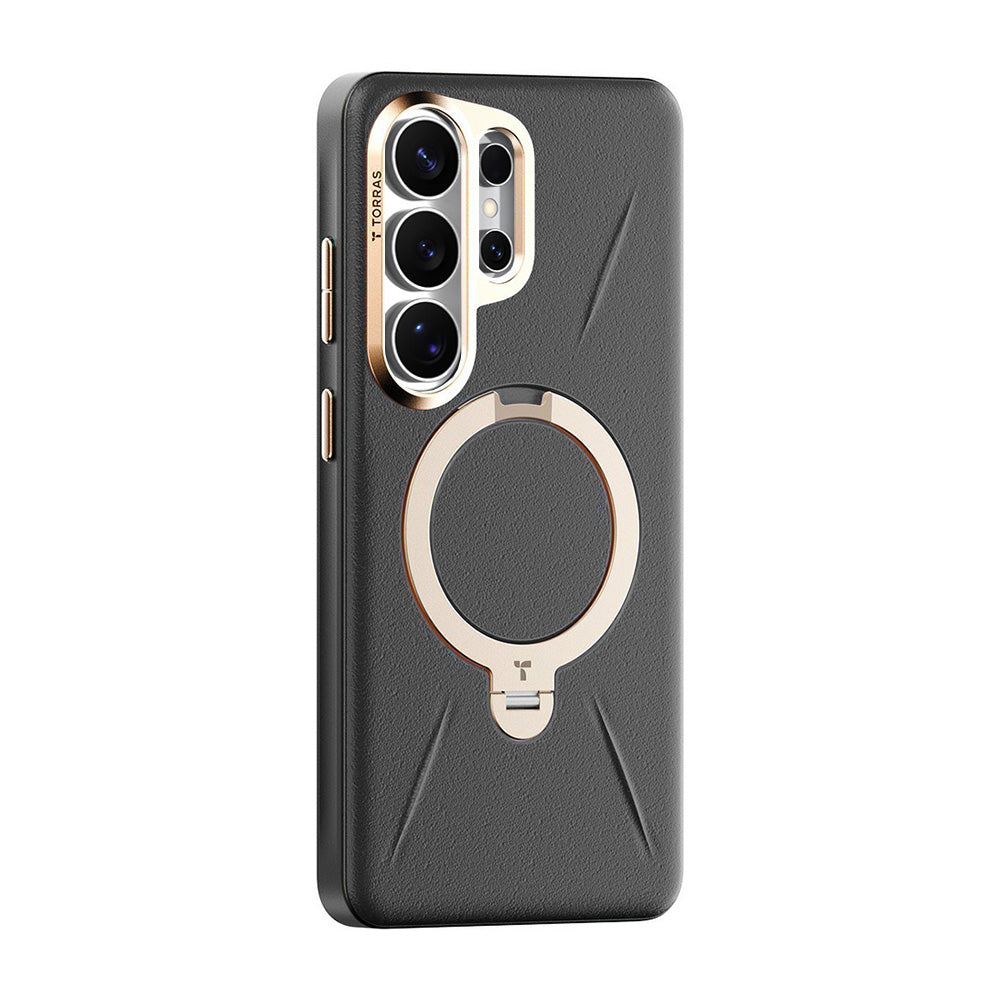 MagSafe-deksel for Samsung Galaxy S26 Ultra, Torras, QPRO Leather, Svart