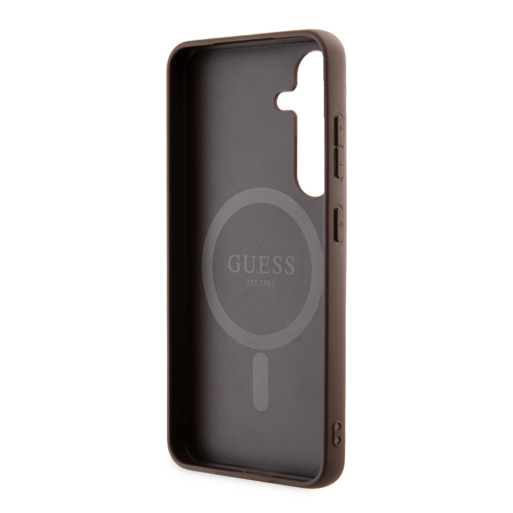 MagSafe-deksel for Samsung Galaxy Z Flip7 F766, Guess, 4G Collection, Brun