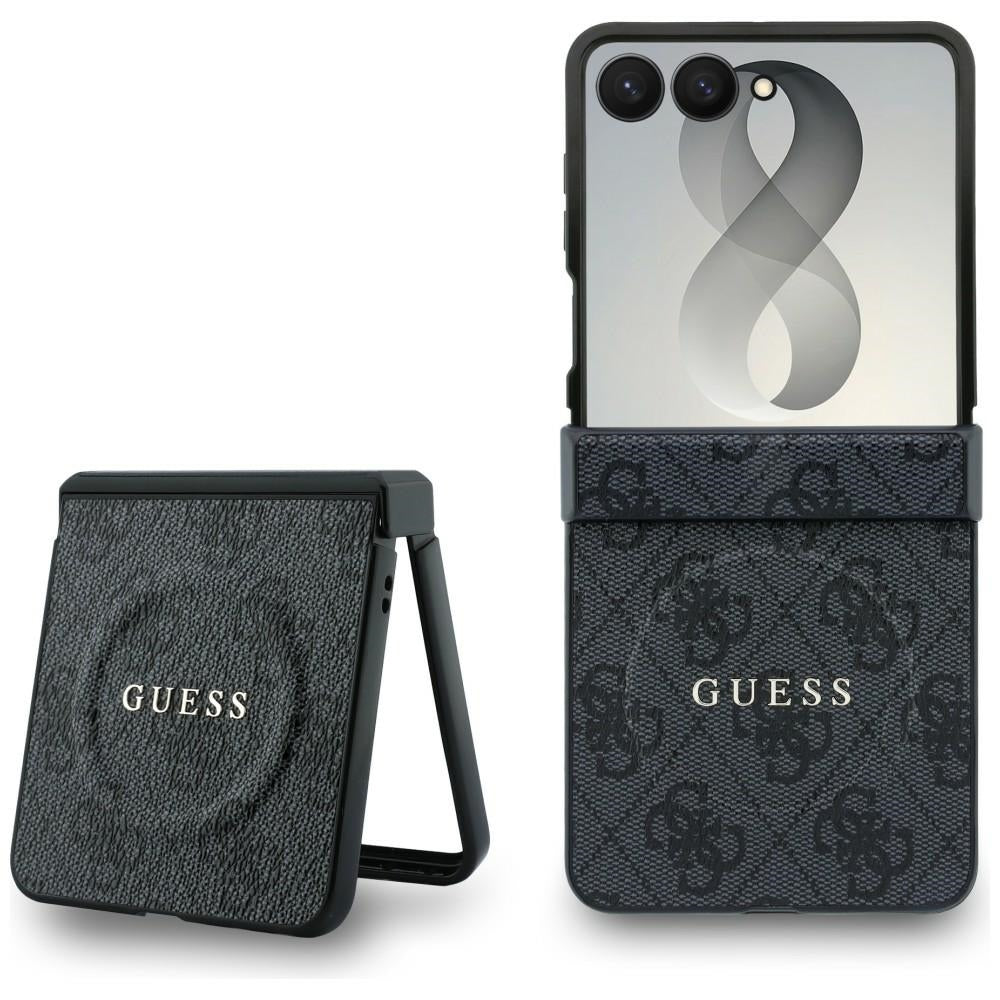 MagSafe-deksel for Samsung Galaxy Z Flip8 F776, Guess, 4G Leather Classic, Svart