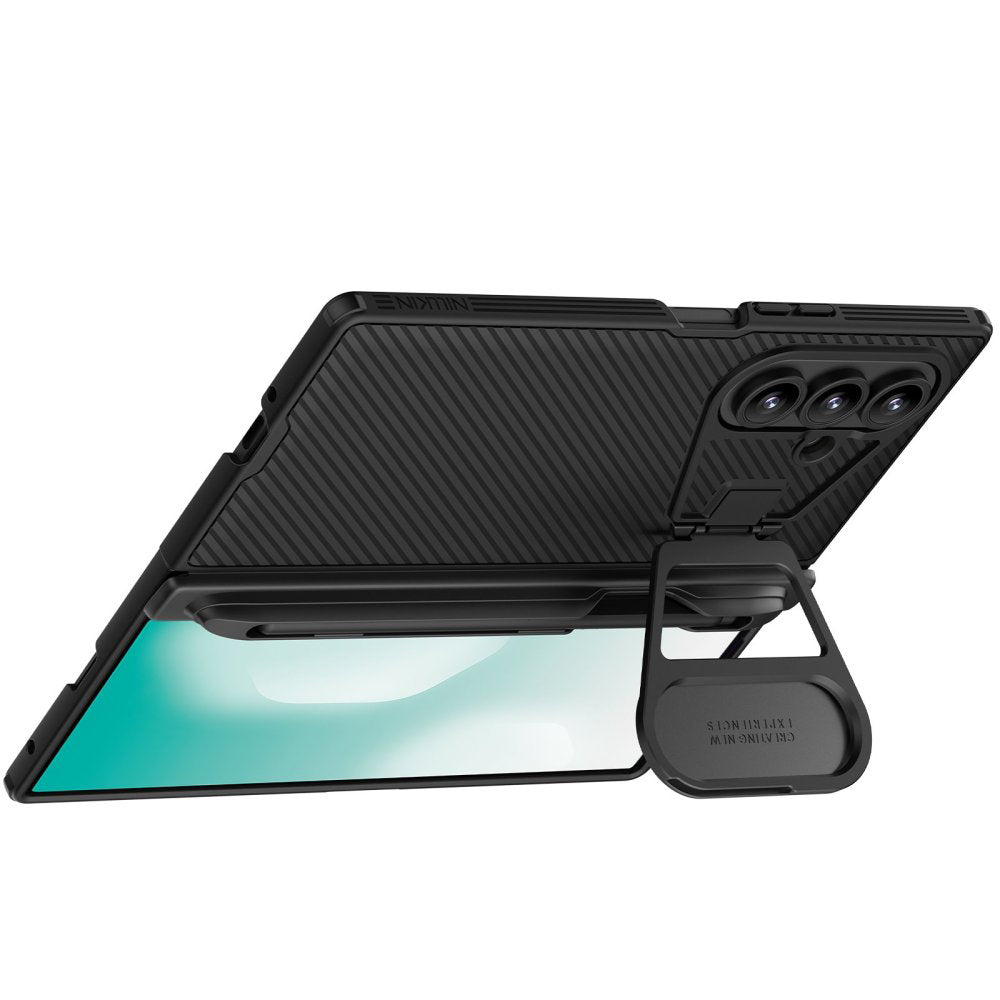 MagSafe-deksel for Samsung Galaxy Z Fold7 F966, Nillkin, CamShield Prop med metallobjektivdeksel og S-Pen-holder, svart