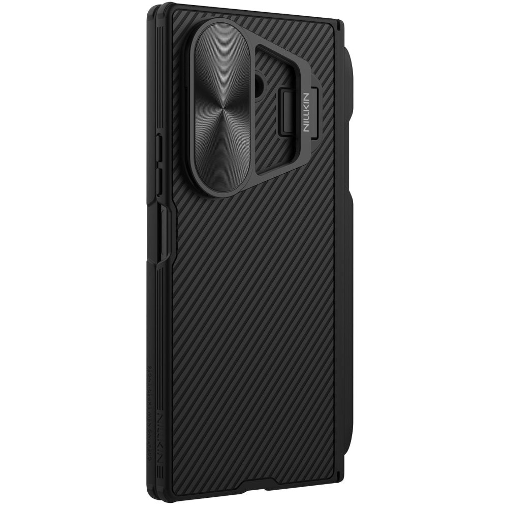 MagSafe-deksel for Samsung Galaxy Z Fold7 F966, Nillkin, CamShield Prop med metallobjektivdeksel og S-Pen-holder, svart