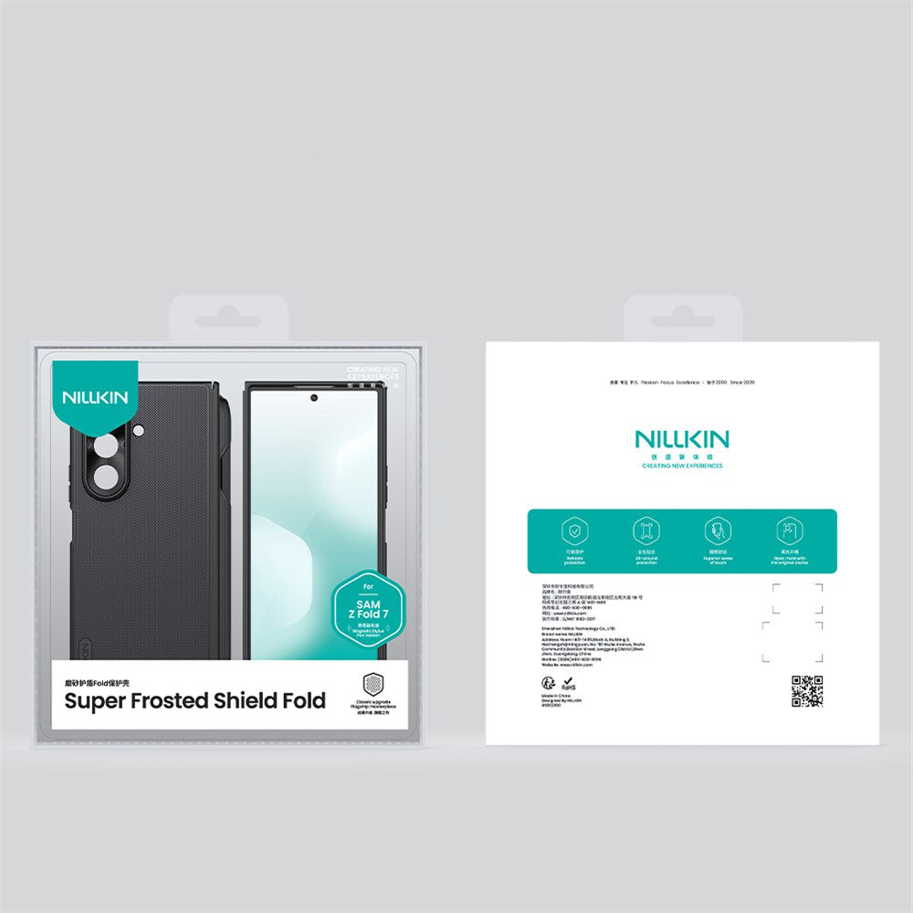 MagSafe-deksel for Samsung Galaxy Z Fold7 F966, Nillkin, Super Frosted Shield med pennholder, blå
