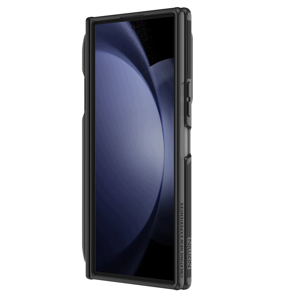 MagSafe-deksel for Samsung Galaxy Z Fold8 Ultra F976, Nillkin, CamShield Pro med gjennomsiktig linsebeskyttelse og S-Pen-holder, svart gjennomsiktig