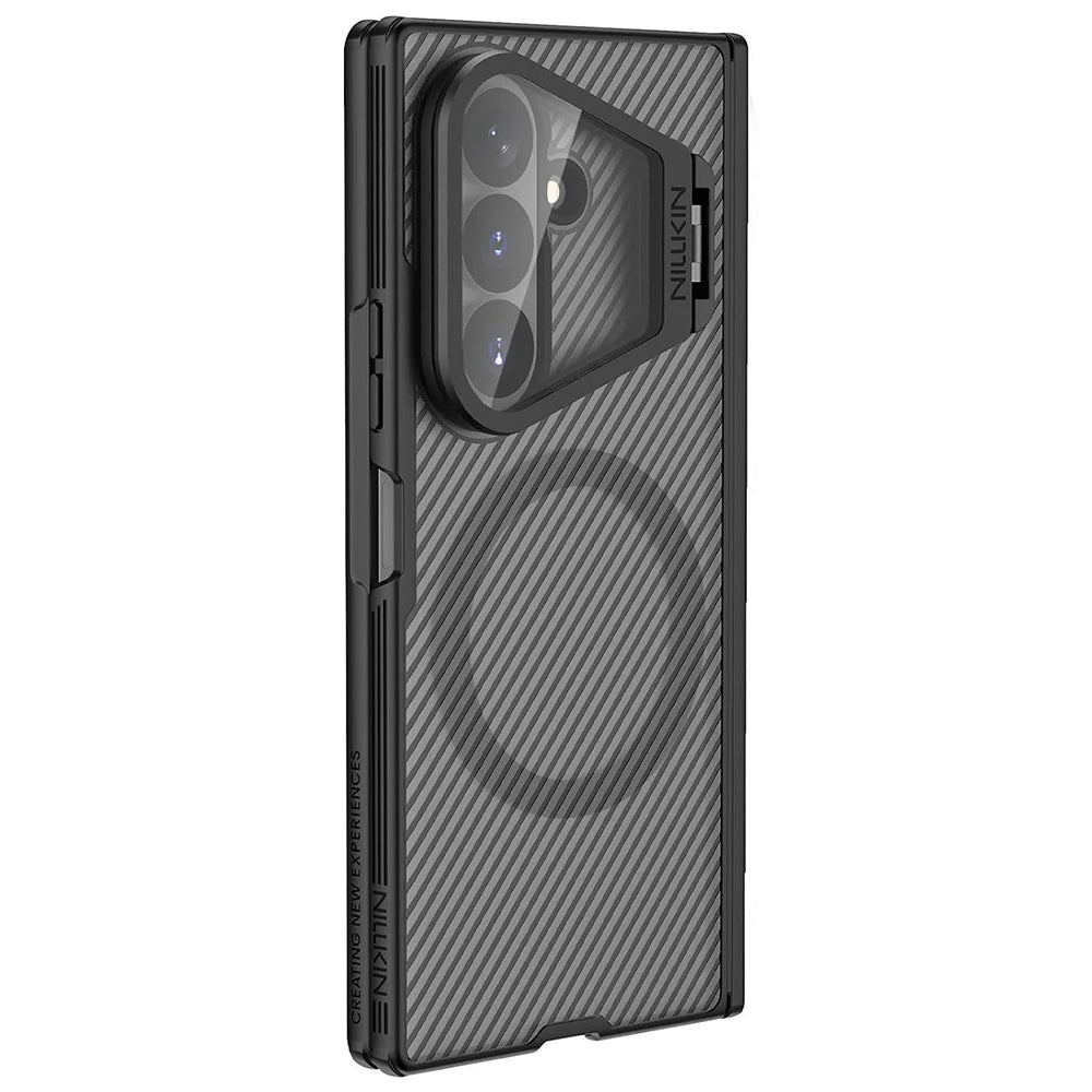 MagSafe-deksel for Samsung Galaxy Z Fold8 Ultra F976, Nillkin, CamShield Pro med gjennomsiktig linsebeskyttelse, svart gjennomsiktig