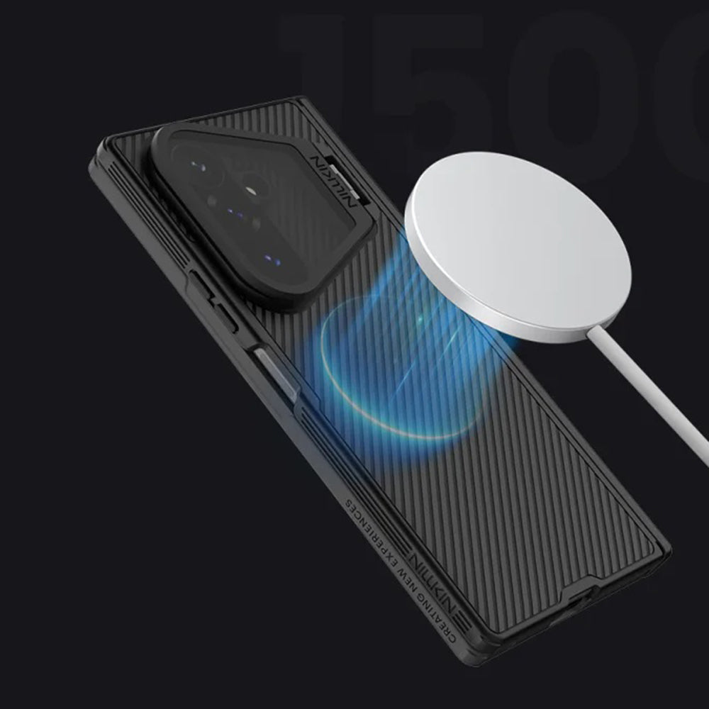 MagSafe-deksel for Samsung Galaxy Z Fold8 Ultra F976, Nillkin, CamShield Prop med gjennomsiktig svart linsebeskyttelse, svart