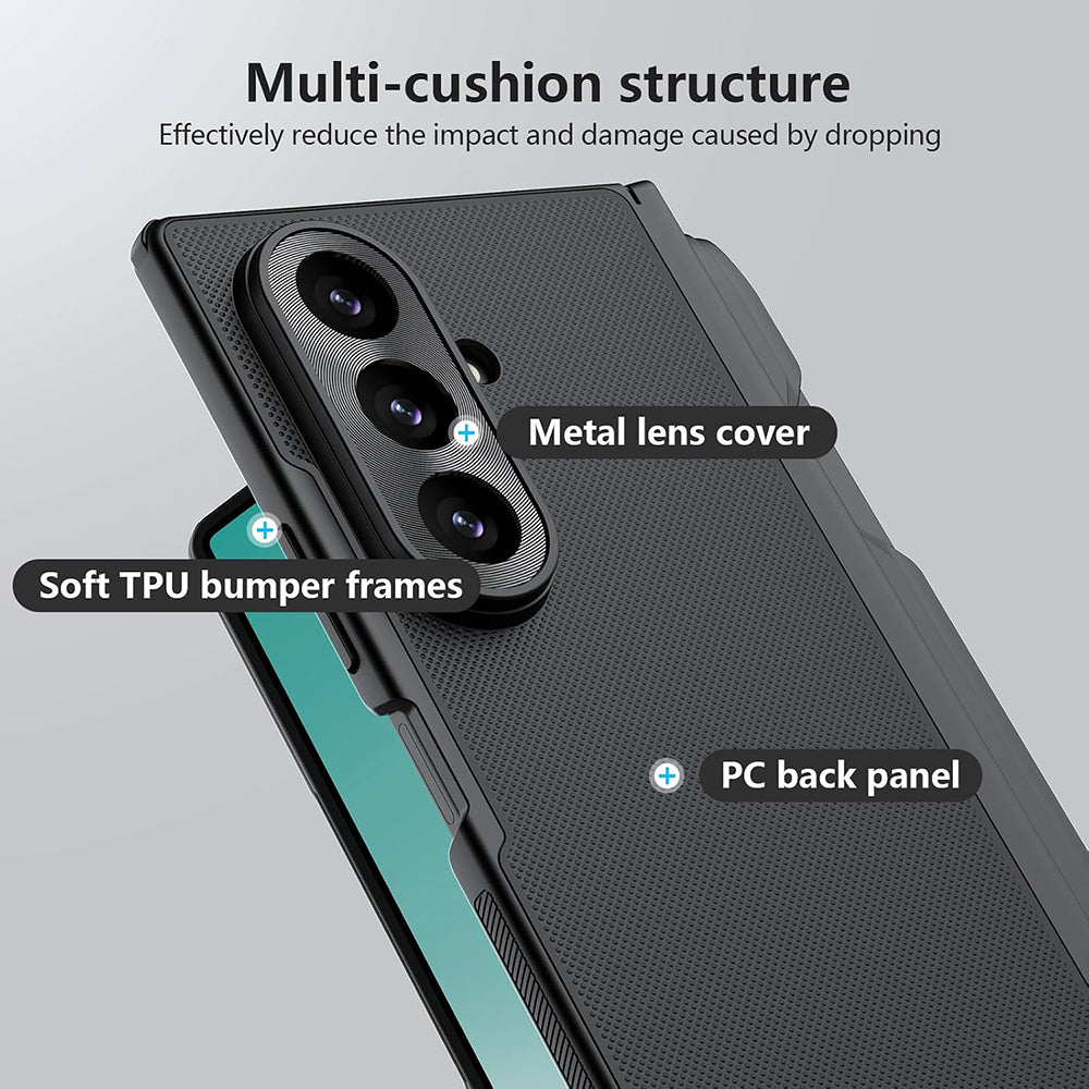 MagSafe-deksel for Samsung Galaxy Z Fold8 Ultra F976, Nillkin, Super Frosted Shield med pennholder, svart