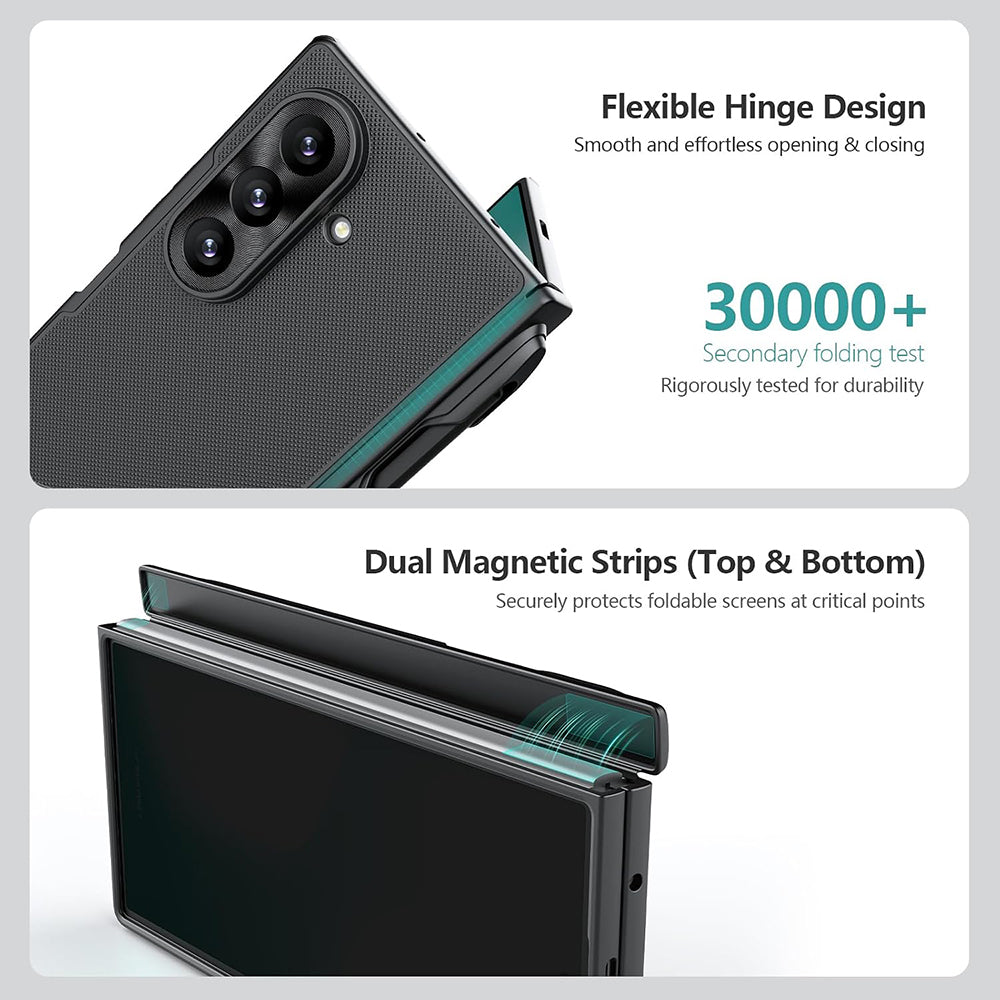 MagSafe-deksel for Samsung Galaxy Z Fold8 Ultra F976, Nillkin, Super Frosted Shield med pennholder, svart