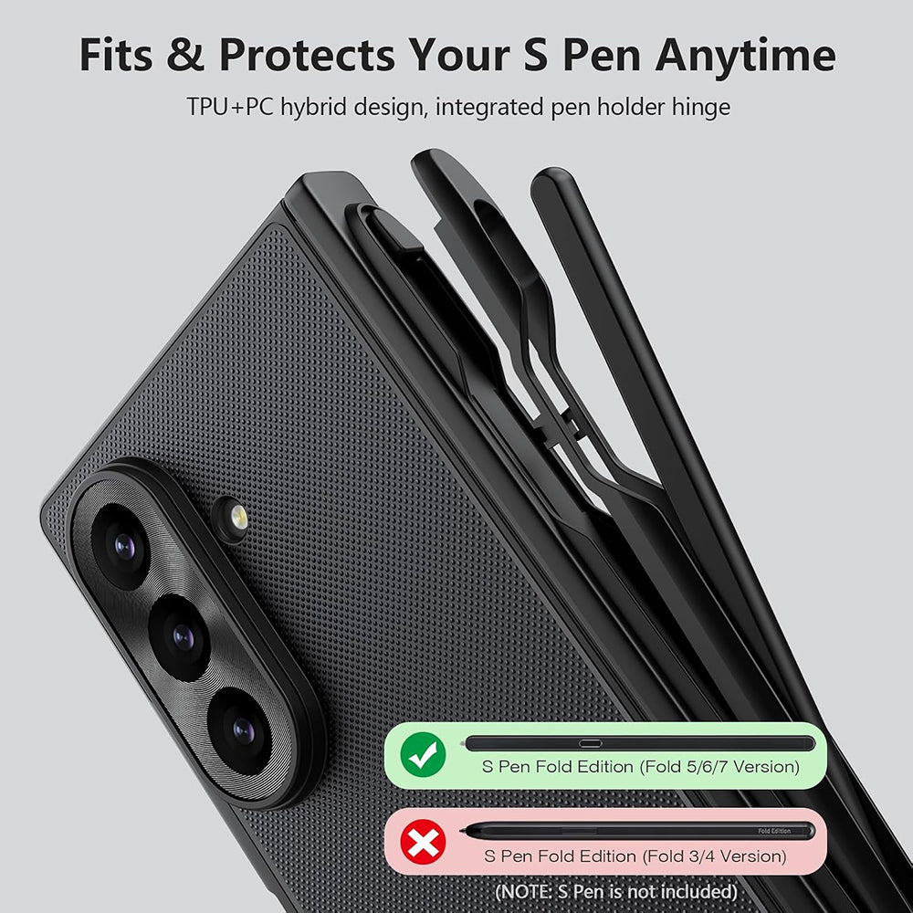 MagSafe-deksel for Samsung Galaxy Z Fold8 Ultra F976, Nillkin, Super Frosted Shield med pennholder, svart