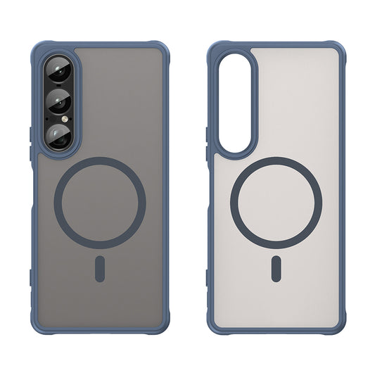 MagSafe-deksel for Sony Xperia 1 VII, Techsuit, HaloFrost II, Marineblå