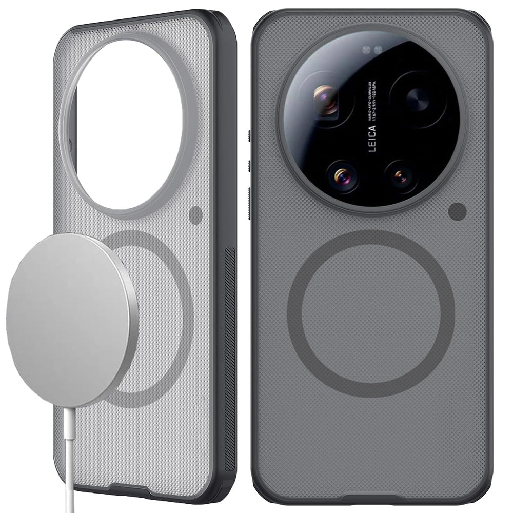 MagSafe-deksel for Xiaomi 17 Ultra, Nillkin, Super Shield Pro, Svart Gjennomsiktig Satinert