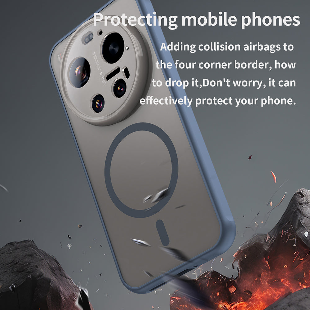 MagSafe-deksel for Xiaomi 17 Ultra, Techsuit, HaloFrost II, Marineblå