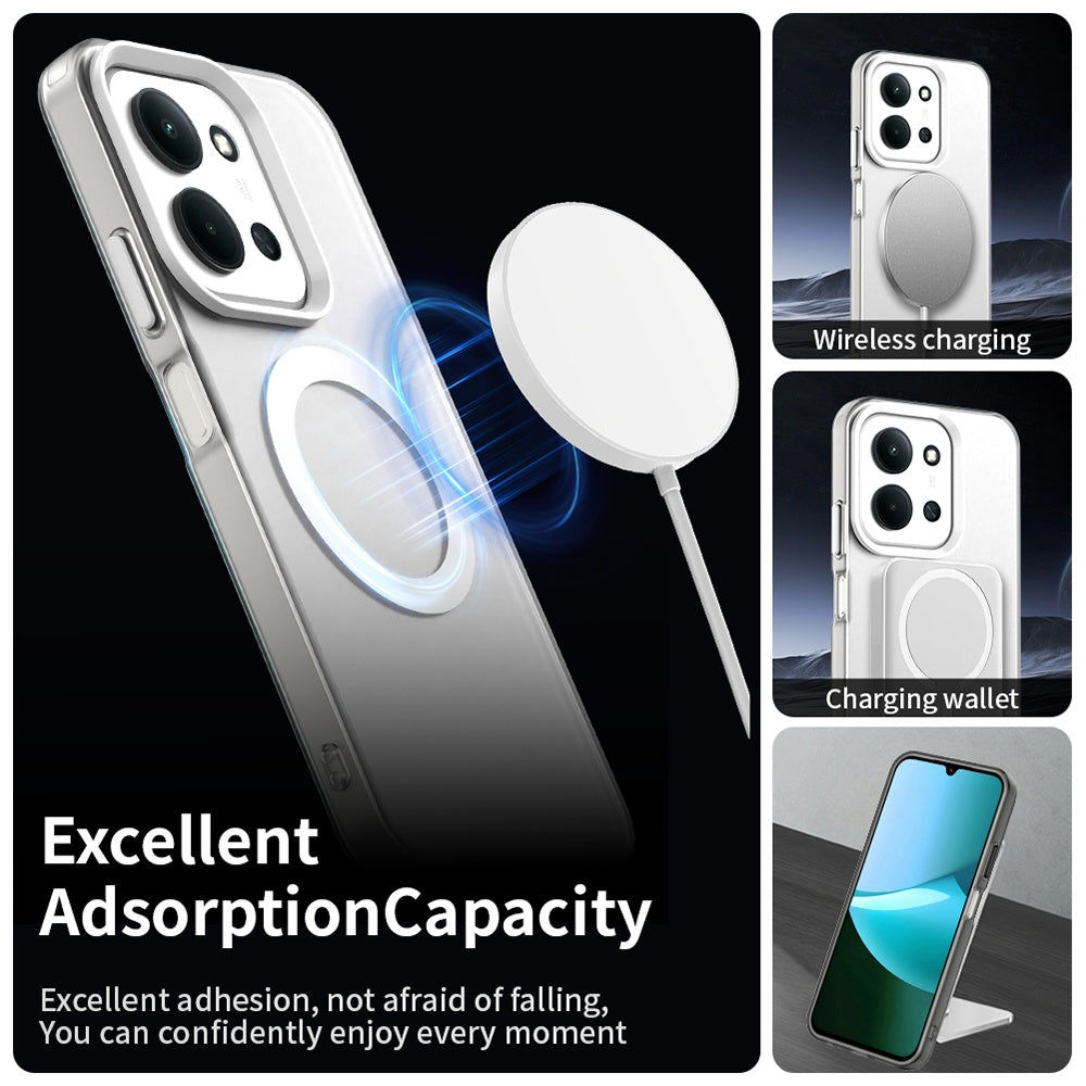 MagSafe-deksel for Xiaomi Poco C85 4G / Redmi 15C 5G / 15C 4G, Techsuit, CandyCase, hvit