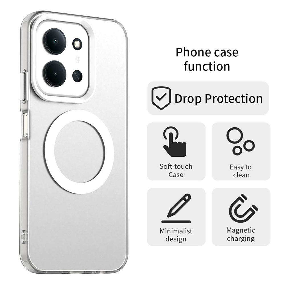 MagSafe-deksel for Xiaomi Poco C85 4G / Redmi 15C 5G / 15C 4G, Techsuit, CandyCase, hvit