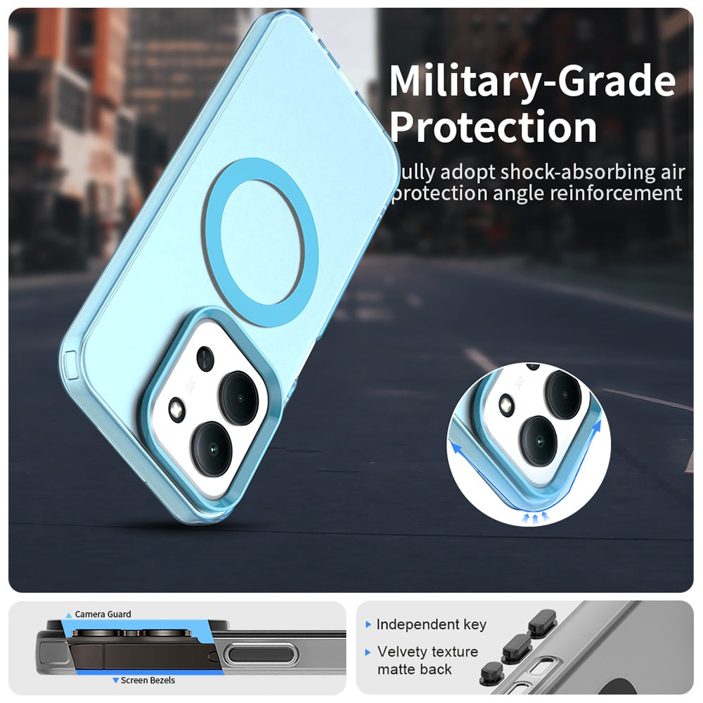 MagSafe-deksel for Xiaomi Poco C85 4G / Redmi 15C 5G / 15C 4G, Techsuit, CandyCase, Blå