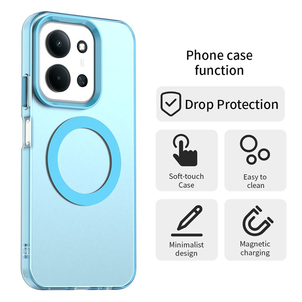 MagSafe-deksel for Xiaomi Poco C85 4G / Redmi 15C 5G / 15C 4G, Techsuit, CandyCase, Blå