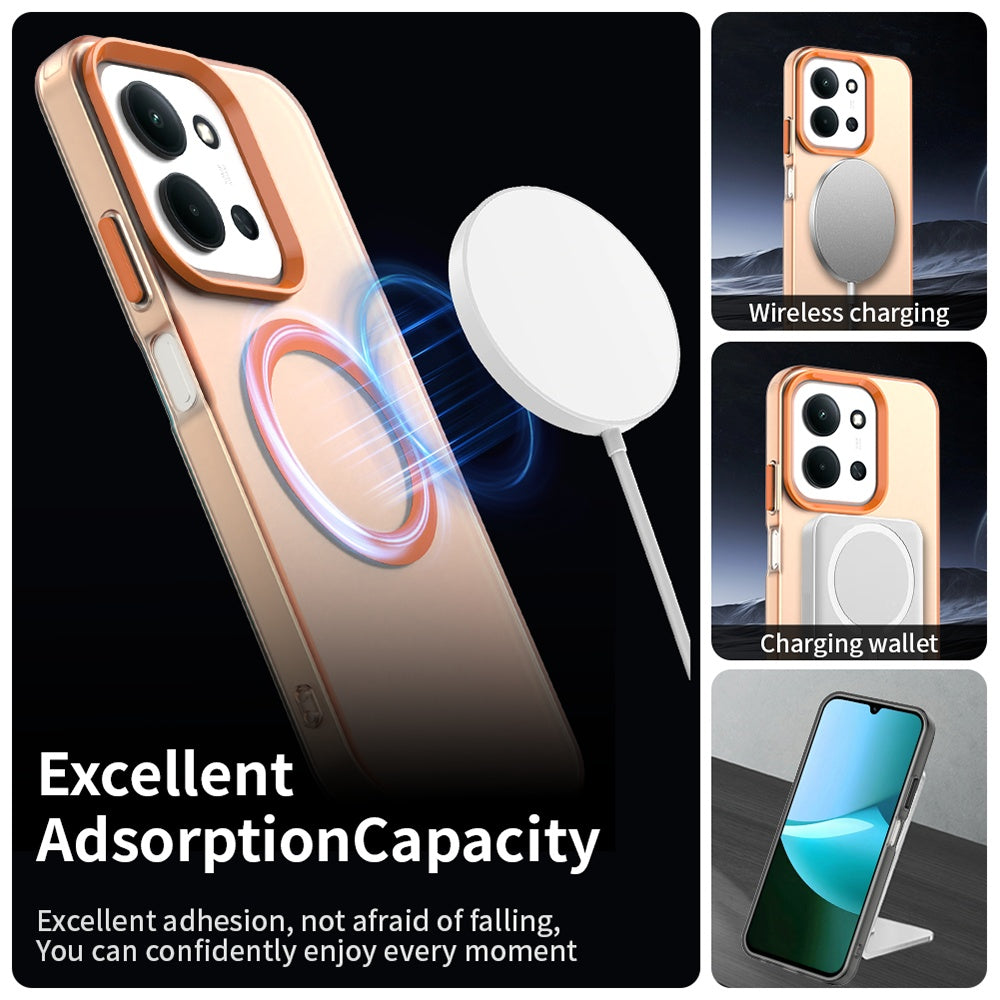 MagSafe-deksel for Xiaomi Poco C85 4G / Redmi 15C 5G / 15C 4G, Techsuit, CandyCase, Oransje
