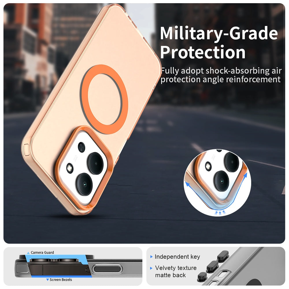 MagSafe-deksel for Xiaomi Poco C85 4G / Redmi 15C 5G / 15C 4G, Techsuit, CandyCase, Oransje