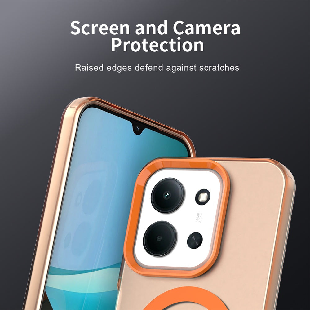 MagSafe-deksel for Xiaomi Poco C85 4G / Redmi 15C 5G / 15C 4G, Techsuit, CandyCase, Oransje