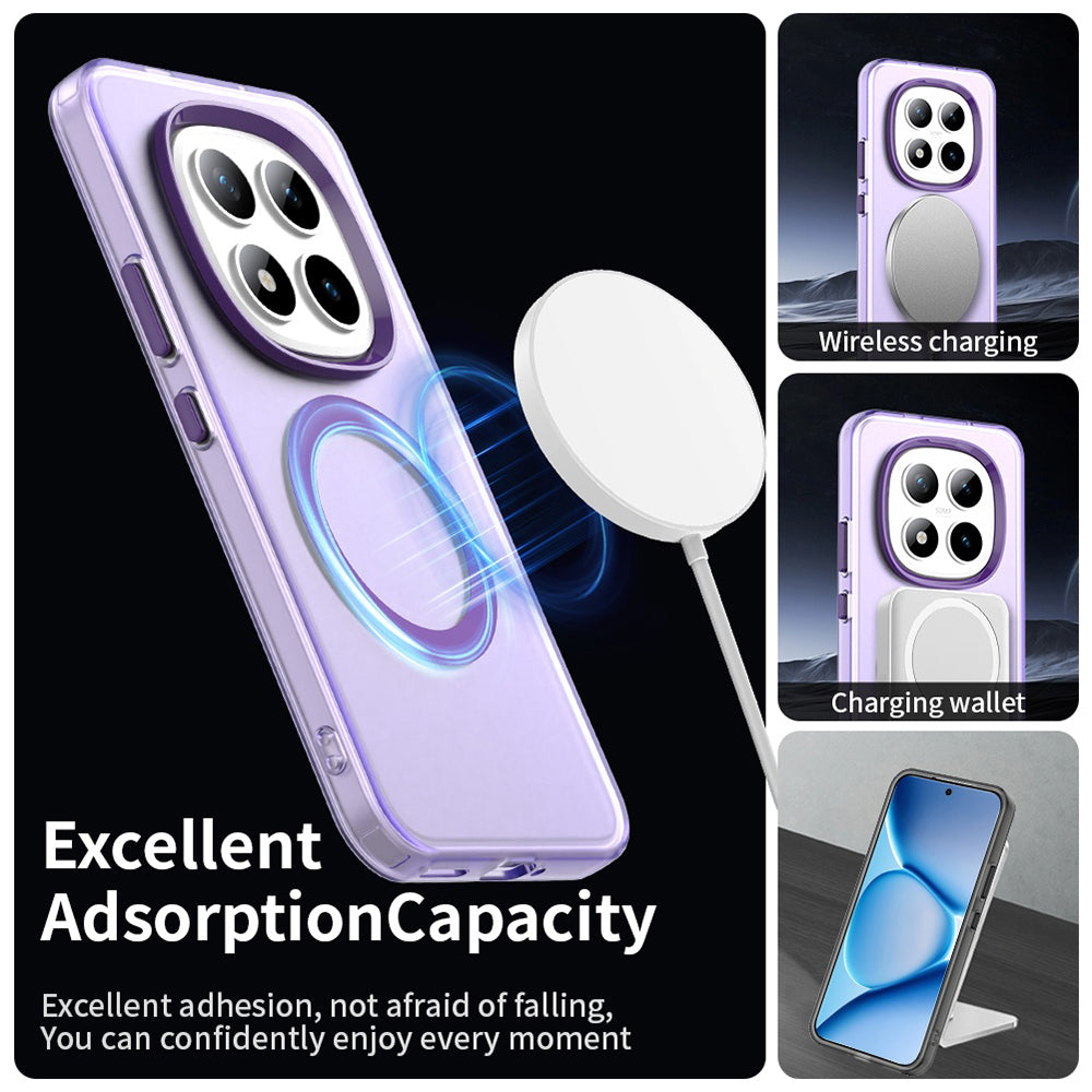 MagSafe-deksel for Xiaomi Poco M8 Pro / Redmi Note 15 Pro+ 5G, Techsuit, CandyCase, Lilla