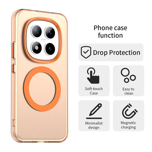 MagSafe-deksel for Xiaomi Poco M8 Pro / Redmi Note 15 Pro+ 5G, Techsuit, CandyCase, Oransje