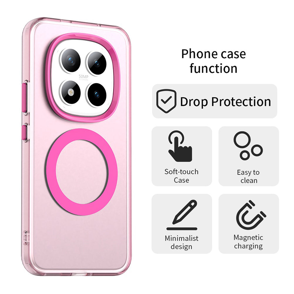 MagSafe-deksel for Xiaomi Poco M8 Pro / Redmi Note 15 Pro+ 5G, Techsuit, CandyCase, Rosa