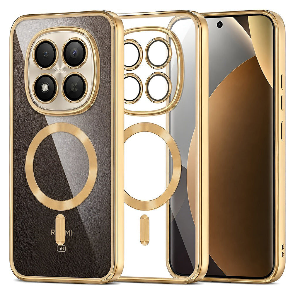 MagSafe-deksel for Xiaomi Poco M8 Pro / Redmi Note 15 Pro+ 5G, Techsuit, Luxury Crystal, Gullfarget