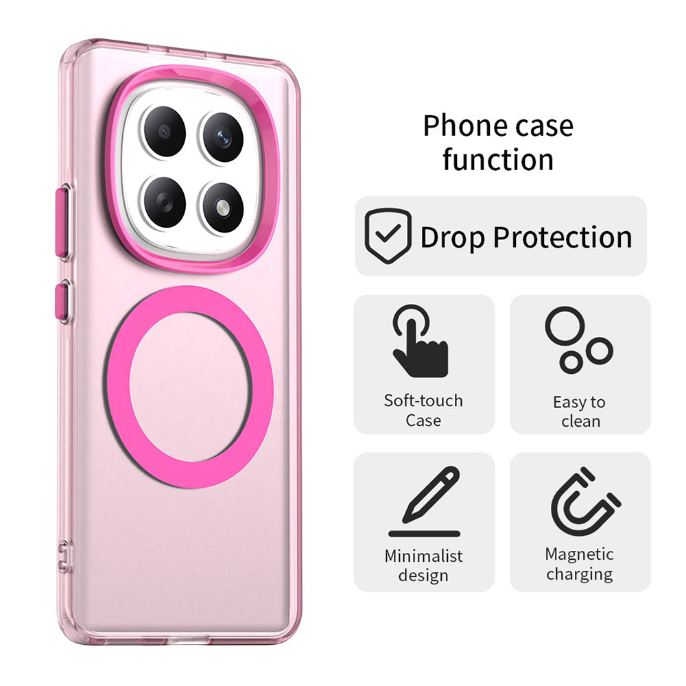 MagSafe-deksel for Xiaomi Poco M8 / Redmi Note 15 5G / Note 15 4G, Techsuit, CandyCase, Rosa