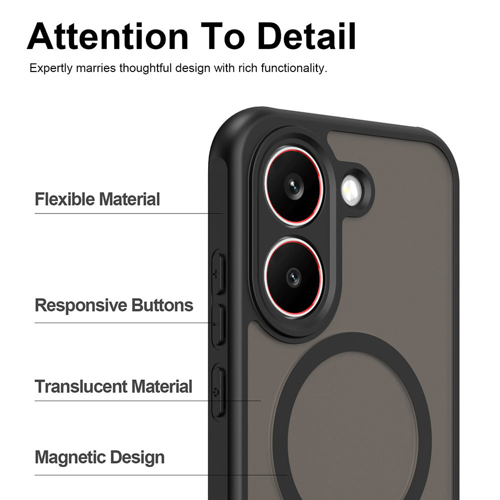 MagSafe-deksel for Xiaomi Poco X8 Pro, Techsuit, HaloFrost II, Svart