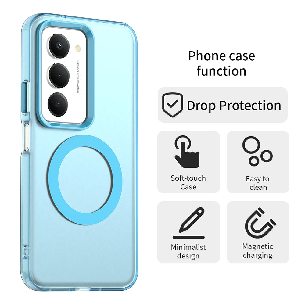 MagSafe-deksel for Xiaomi Redmi 15 5G / 15 4G, Techsuit, CandyCase, Blå
