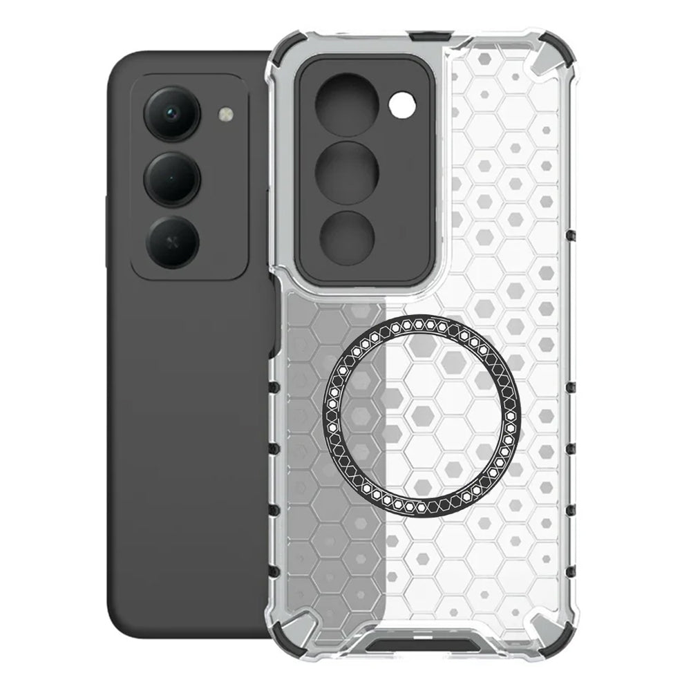 MagSafe-deksel for Xiaomi Redmi 15 5G / 15 4G, Techsuit, HoneyComb Shield, Hvit