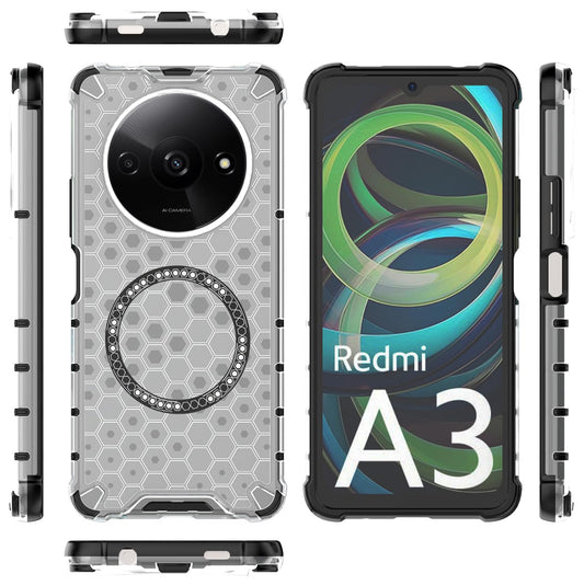 MagSafe-deksel for Xiaomi Redmi A3x / A3, Techsuit, HoneyComb Shield, Hvit