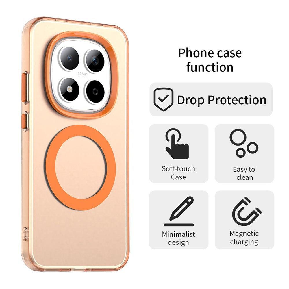 MagSafe-deksel for Xiaomi Redmi Note 15 Pro 5G, Techsuit, CandyCase, Oransje