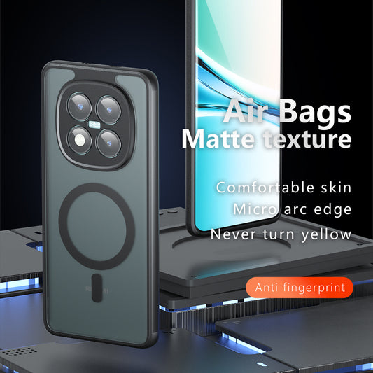 MagSafe-deksel for Xiaomi Redmi Note 15 Pro 5G, Techsuit, PureFrost, Satinert Svart