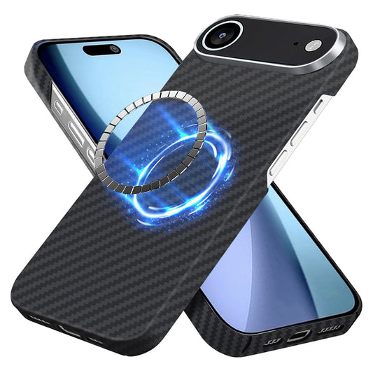 MagSafe-deksel for Apple iPhone 17 Air, Techsuit, Aramid Fiber, Svart