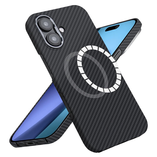 MagSafe-deksel for Apple iPhone 17, Techsuit, Aramidfiber, Svart