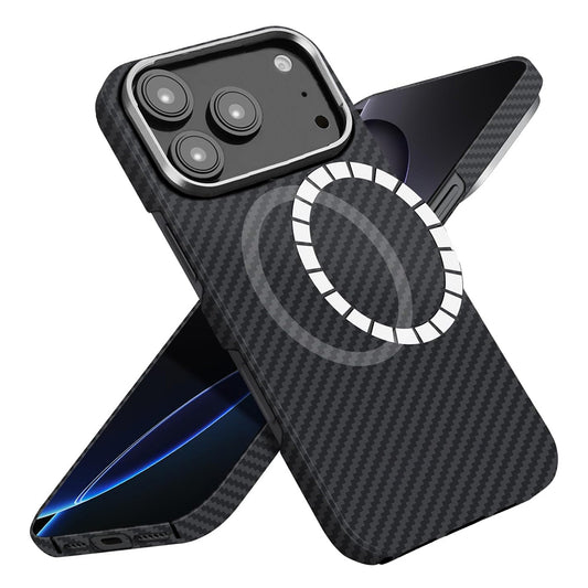 MagSafe-deksel for Apple iPhone 17 Pro, Techsuit Aramid Fiber, Svart