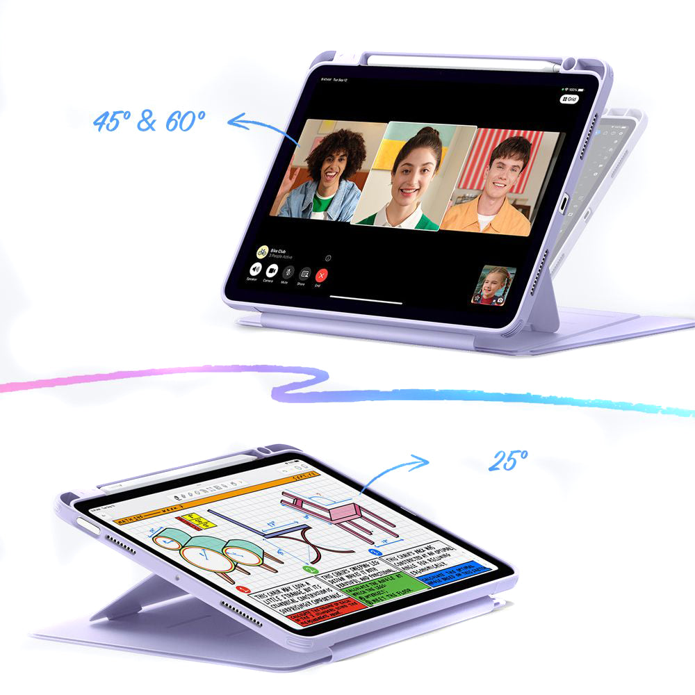 Deksel for Apple iPad Air 11 (2026) / iPad Air 11 (2025) / Air 11 (2024) / Air (2022) / Air (2020), ESR, Flip Hybrid, fiolett