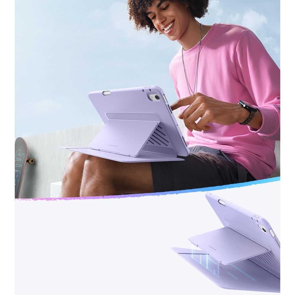 Deksel for Apple iPad Air 11 (2026) / iPad Air 11 (2025) / Air 11 (2024) / Air (2022) / Air (2020), ESR, Flip Hybrid, fiolett