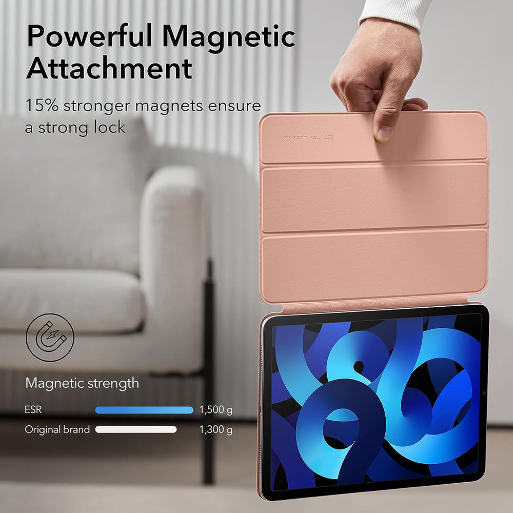 Deksel for Apple iPad Air 11 (2024) / Air (2022) / Air (2020) / Pro 11 (2018), ESR, Rebound, Roségull