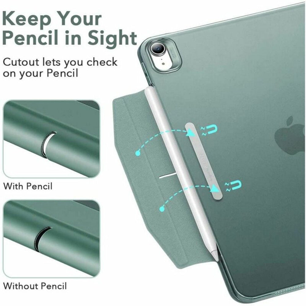 Deksel for Apple iPad Air 11 (2026) / iPad Air 11 (2025) / Air 11 (2024) / Air (2022) / Air (2020), ESR, Ascend Trifold, Satinert grønn