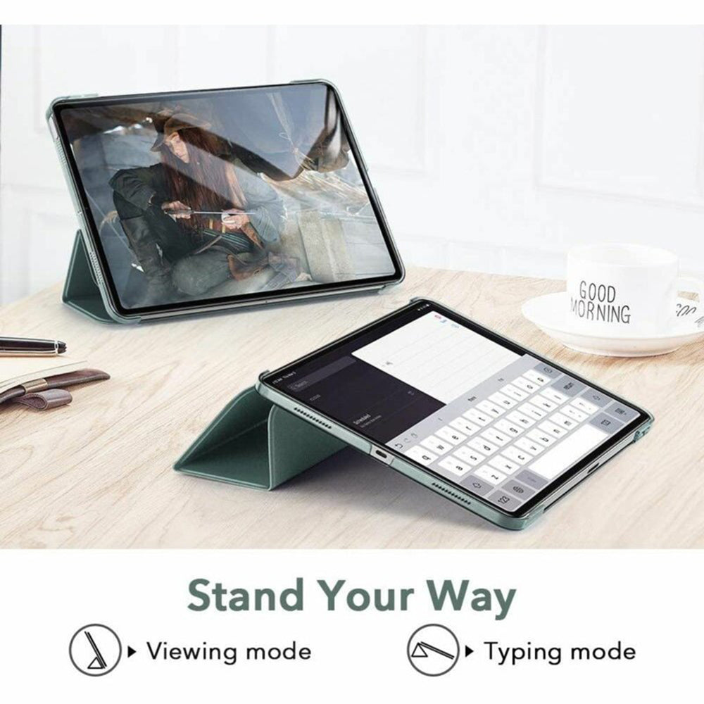 Deksel for Apple iPad Air 11 (2026) / iPad Air 11 (2025) / Air 11 (2024) / Air (2022) / Air (2020), ESR, Ascend Trifold, Satinert grønn