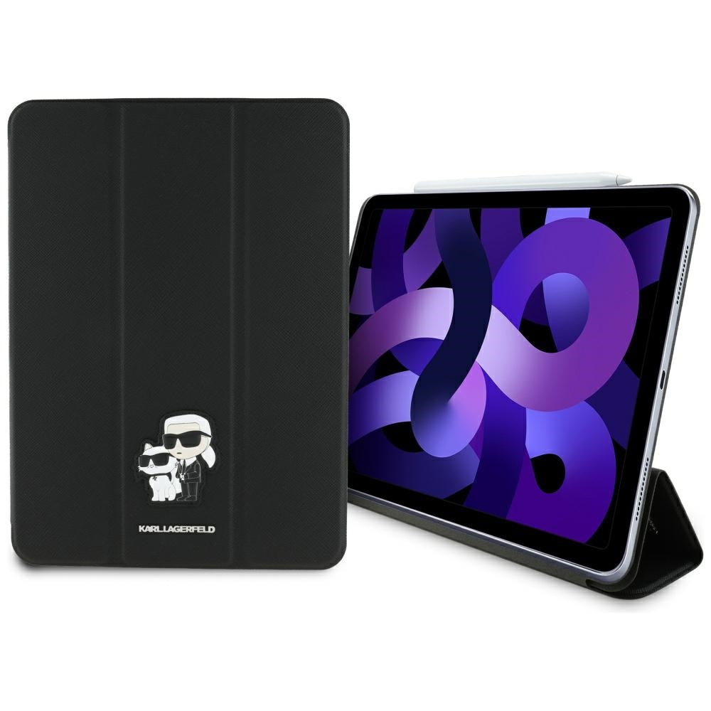 Deksel for Apple iPad Air 11 (2026) / iPad Air 11 (2025) / Air 11 (2024), Karl Lagerfeld, Saffiano Karl & Choupette, Svart