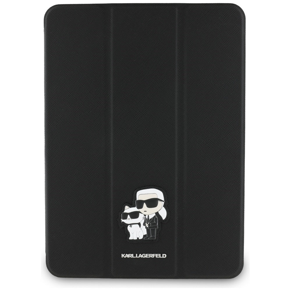 Deksel for Apple iPad Air 11 (2026) / iPad Air 11 (2025) / Air 11 (2024), Karl Lagerfeld, Saffiano Karl & Choupette, Svart