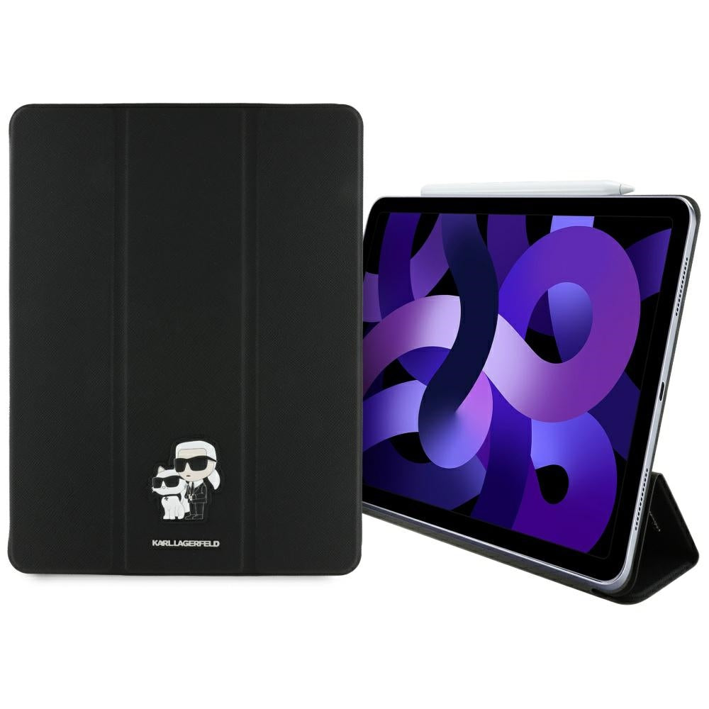 Deksel for Apple iPad Air 13 (2026) / Air 13 (2025) / Air 13 (2024), Karl Lagerfeld, Saffiano Karl & Choupette, Svart