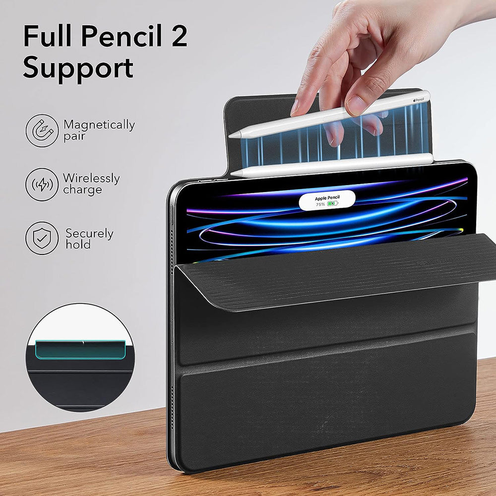 Deksel for Apple iPad Pro 11 (2022) / Pro 11 (2021) / Pro 11 (2020) / Pro 11 (2018), ESR, Rebound, Svart