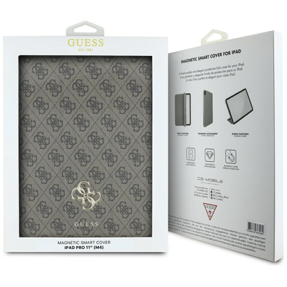 Deksel for Apple iPad Pro 11 (2024), Guess, 4G Big Logo, Brun