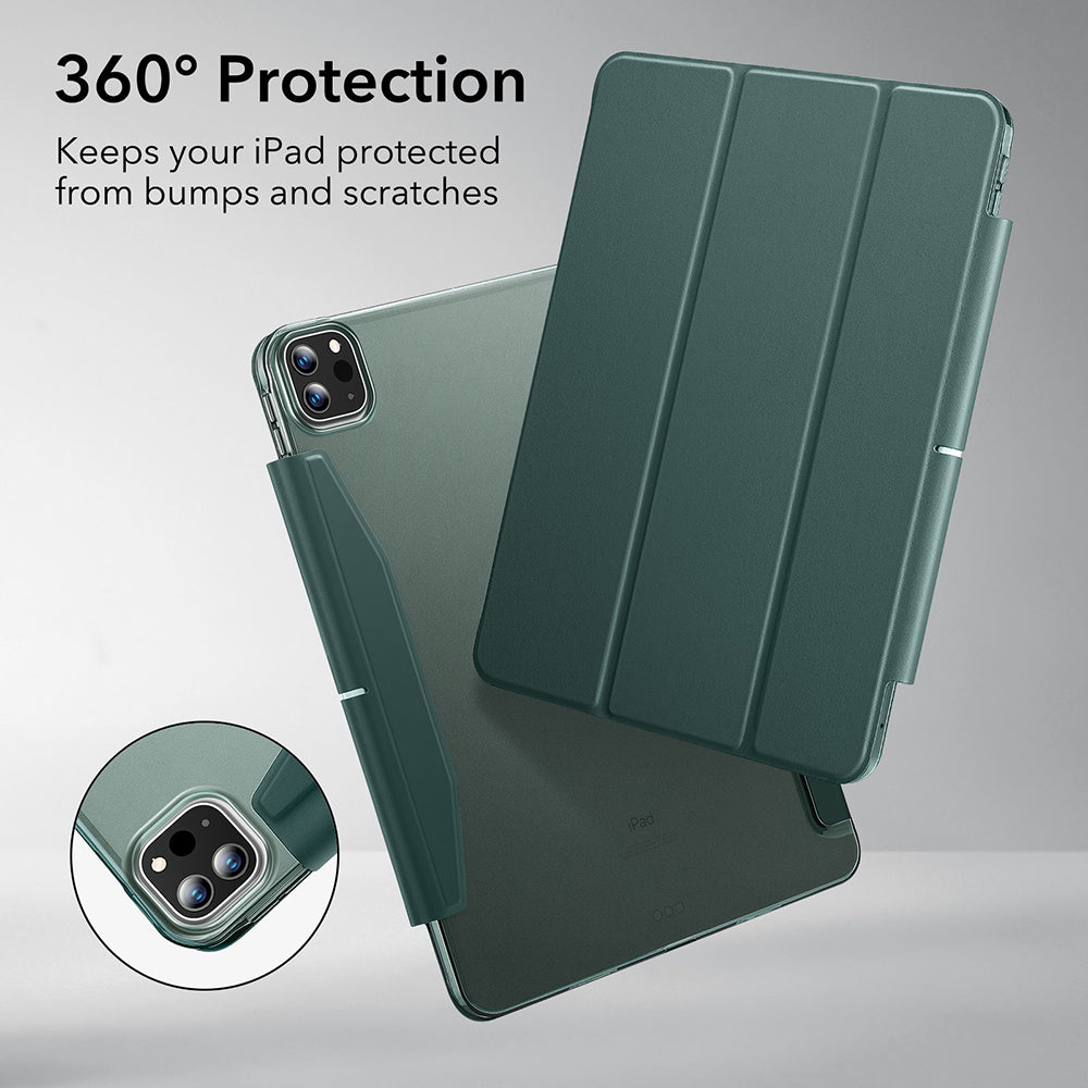 Deksel for Apple iPad Pro 13 (2024), ESR, Ascend Trifold, Satenggrønn